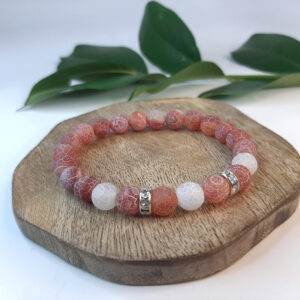 Červený matný achát